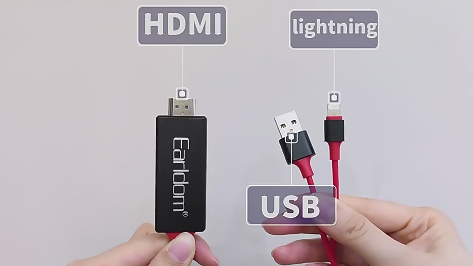 Adaptateur Lightning vers HDMI, certifié Apple MFi 1080p HDTV